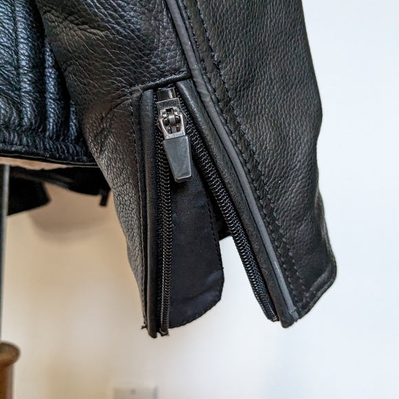 Leather Motorcycle Riding Jacket Power Trip - Picture 11 of 15